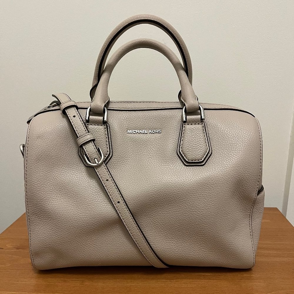 COPY - Michael Kors Light Grey Grayson Duffle Handbag